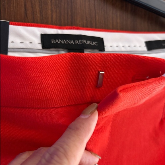 Banana Republic Size 8S Vibrant Red Women's Pants Ankle Length - Picture 11 of 14